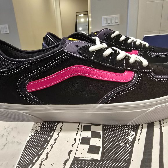 Vans Skate Rowley Shoes - Black / Pink [VN0A2Z3OB9P1] MENS SIZE 10 NEW - Picture 3 of 7